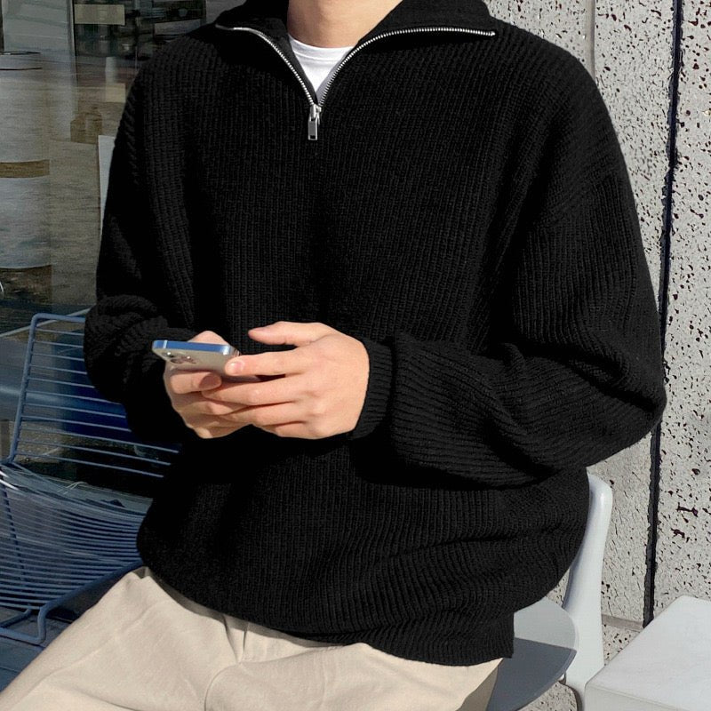 COTTON QUARTER - ZIP SWEATER - LORMIER - 