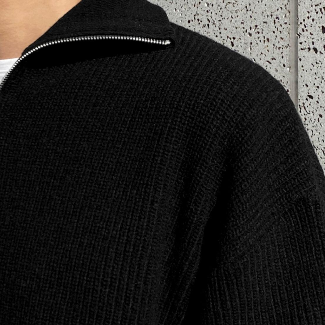 COTTON QUARTER - ZIP SWEATER - LORMIER - 