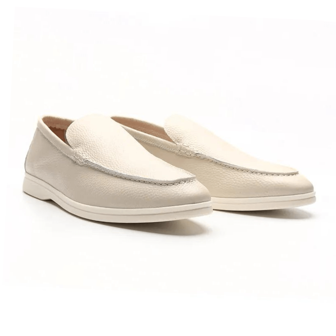 COWHIDE LEATHER LOAFERS - LORMIER - 