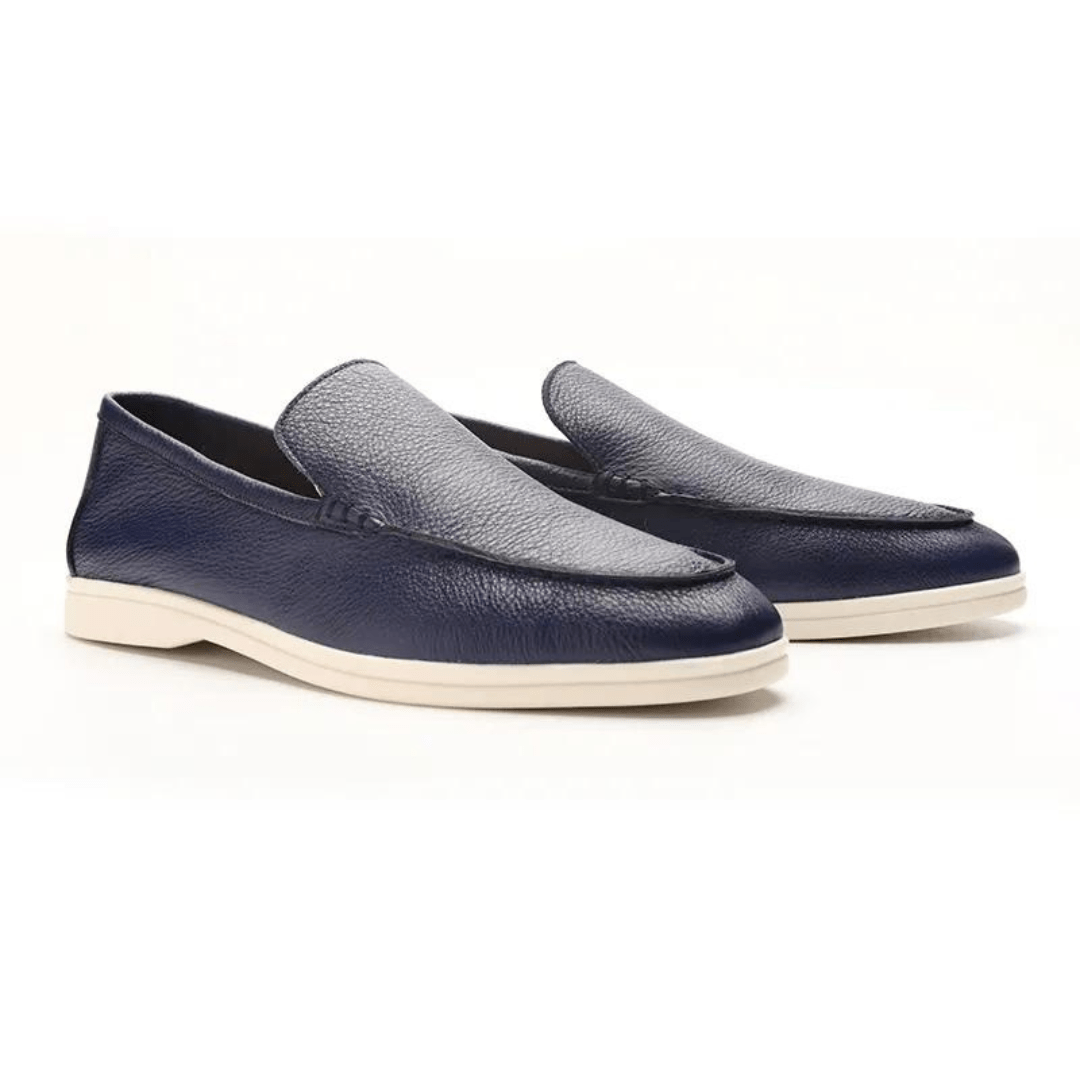 COWHIDE LEATHER LOAFERS - LORMIER - 