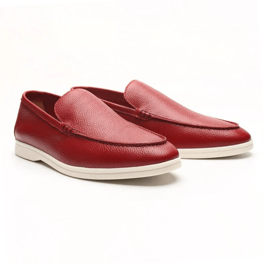 COWHIDE LEATHER LOAFERS - LORMIER - 