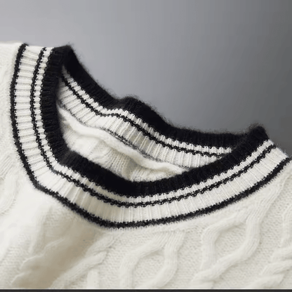 COZY MERINO WOOL JACQUARD CREWNECK - LORMIER - 