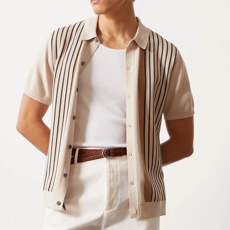 CUBA - POLO NECK CARDIGAN - LORMIER - 