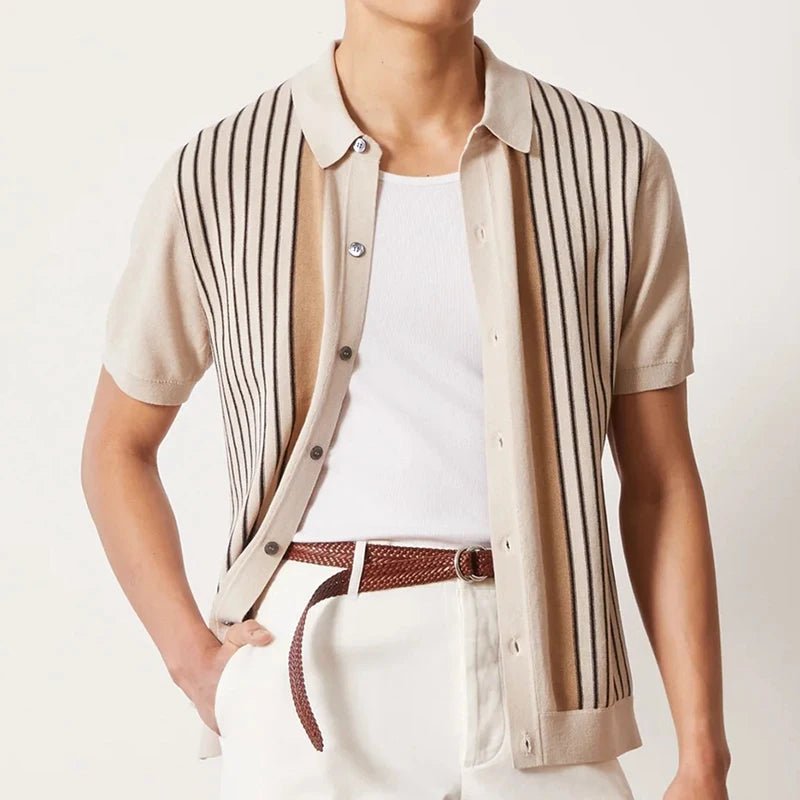 CUBA - POLO NECK CARDIGAN - LORMIER - 