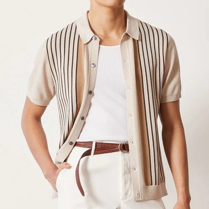 CUBA - POLO NECK CARDIGAN - LORMIER - 