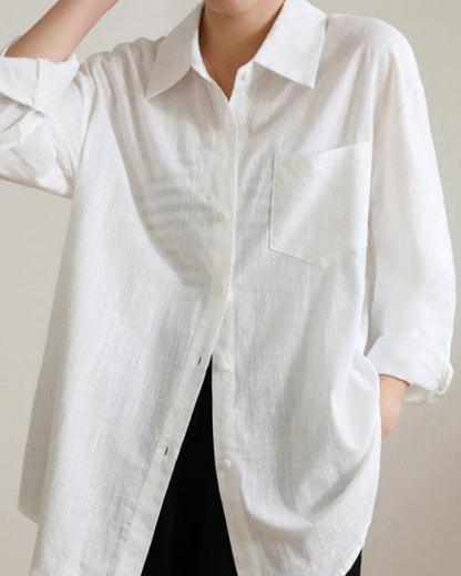 ESTATE LADY LINEN SHIRT - LORMIER - 