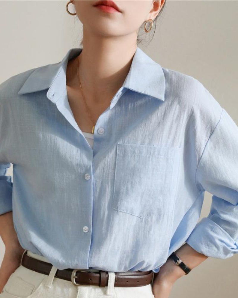 ESTATE LADY LINEN SHIRT - LORMIER - 