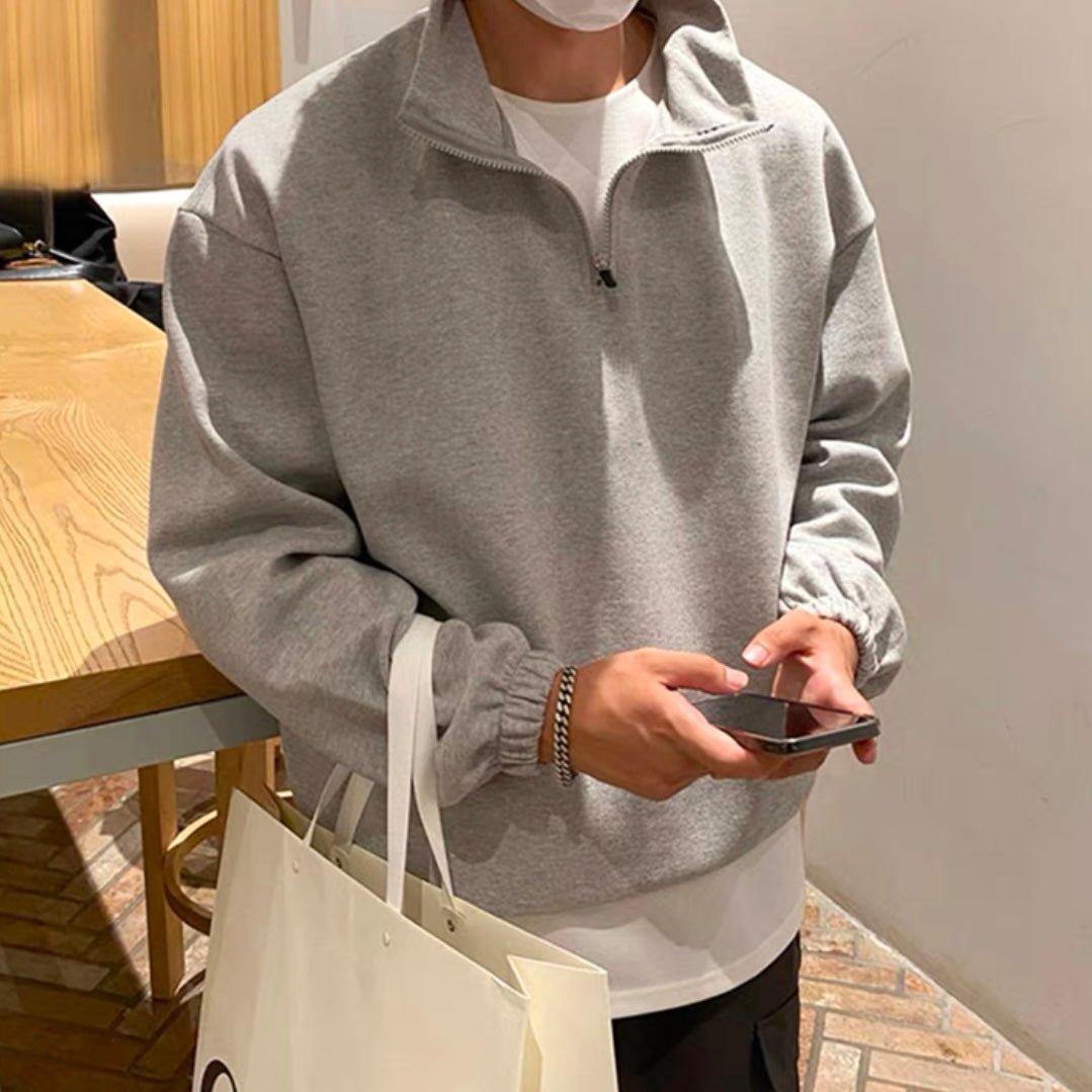 FLEECE QUARTER - ZIP SWEATER - LORMIER - 