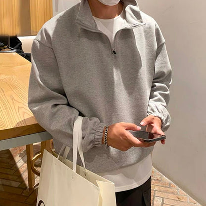 FLEECE QUARTER - ZIP SWEATER - LORMIER - 