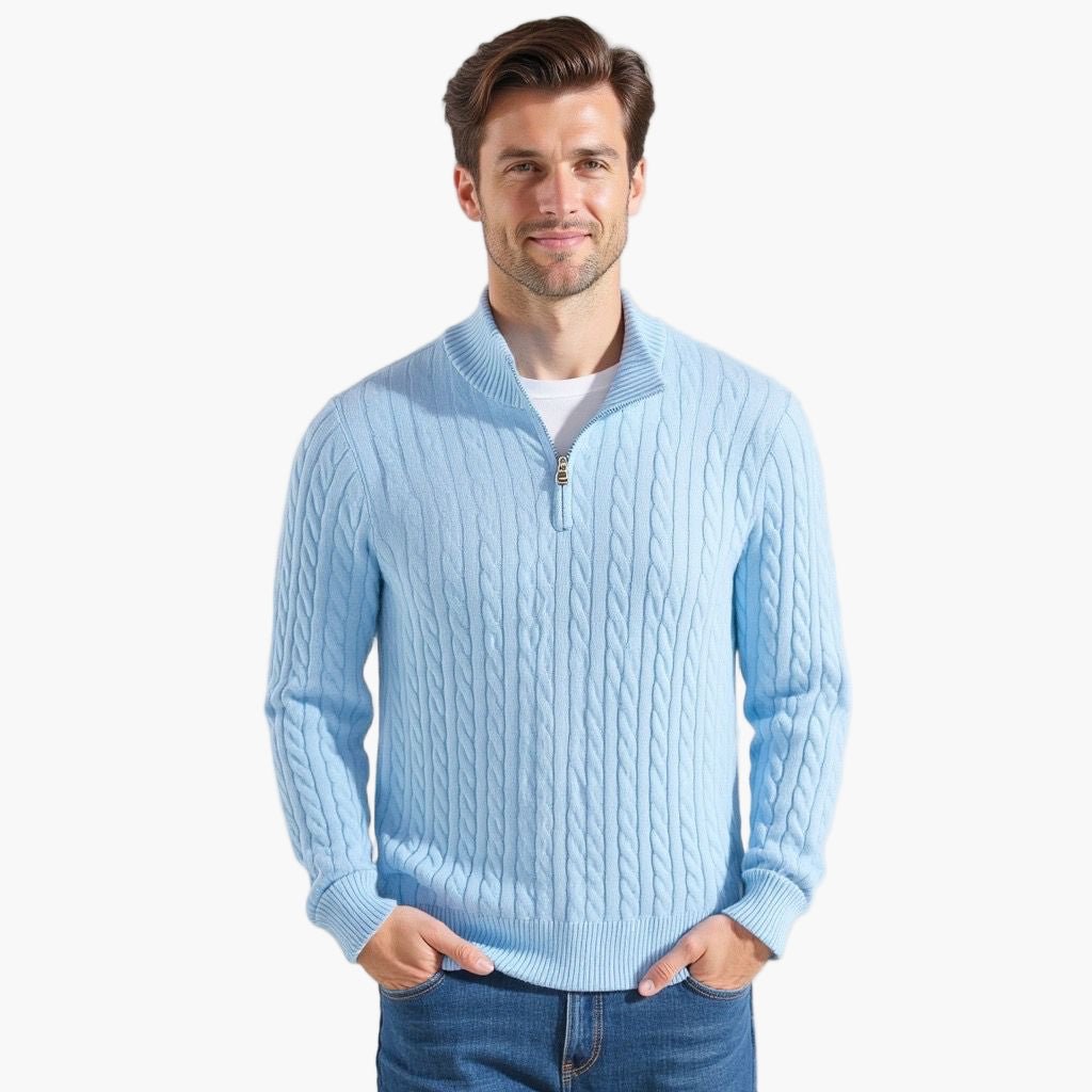 HALF ZIP SWEATER - LORMIER - 