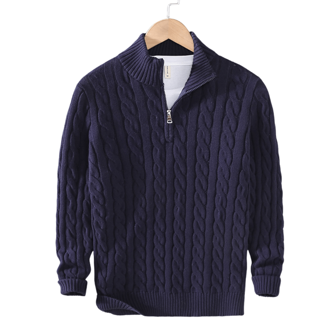 HALF ZIP SWEATER - LORMIER - 