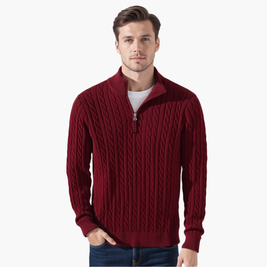 HALF ZIP SWEATER - LORMIER - 