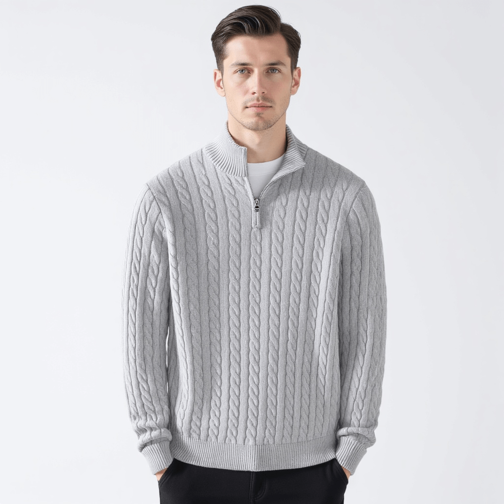 HALF ZIP SWEATER - LORMIER - 