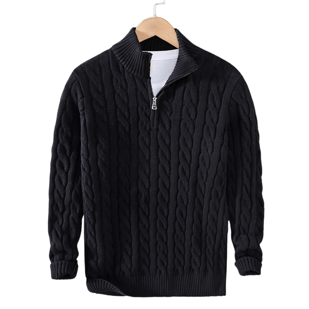 HALF ZIP SWEATER - LORMIER - 