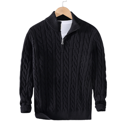 HALF ZIP SWEATER - LORMIER - 
