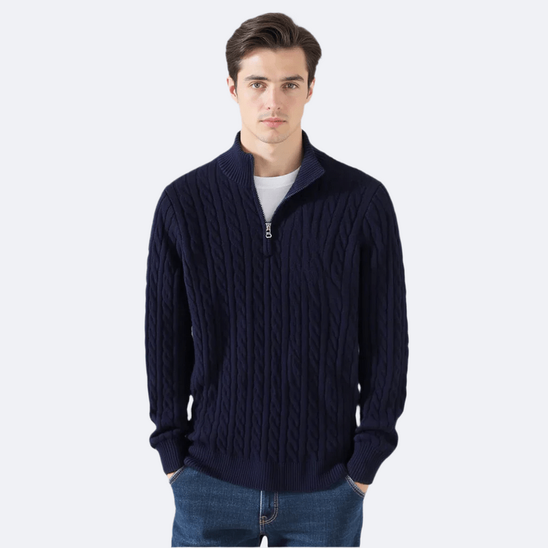 HALF ZIP SWEATER - LORMIER - 