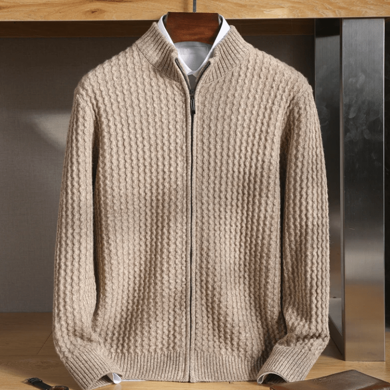 INDIGO RIDGE - MERINO WOOL ZIP - LORMIER - 