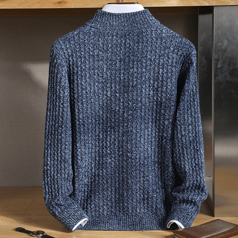 INDIGO RIDGE - MERINO WOOL ZIP - LORMIER - 