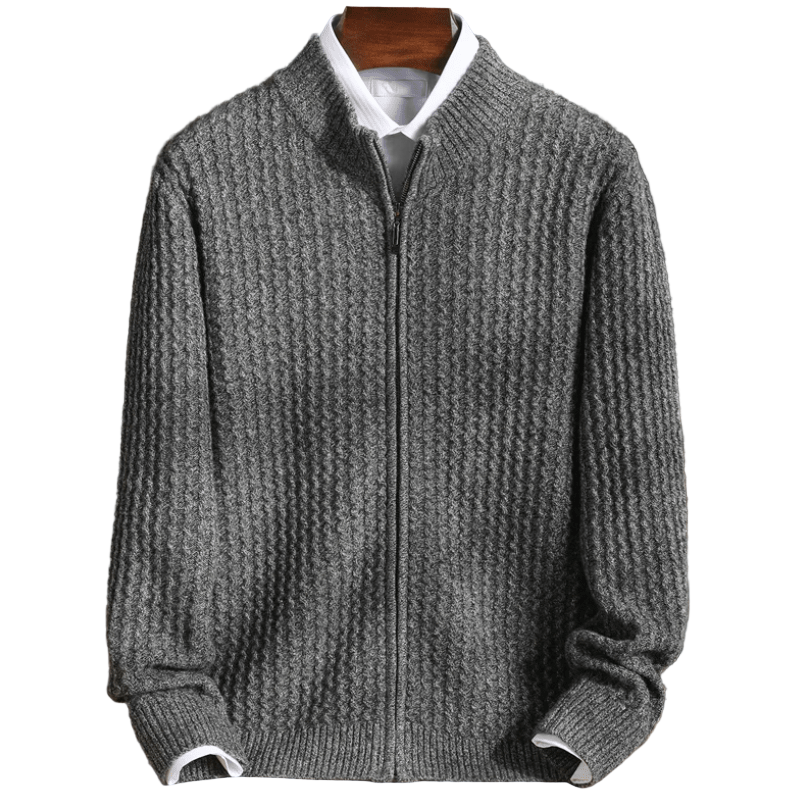 INDIGO RIDGE - MERINO WOOL ZIP - LORMIER - 