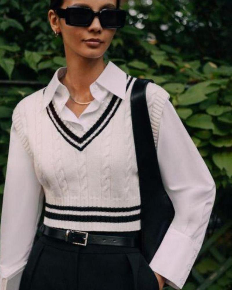 LADY'S RICH SWEATER VEST - LORMIER - 