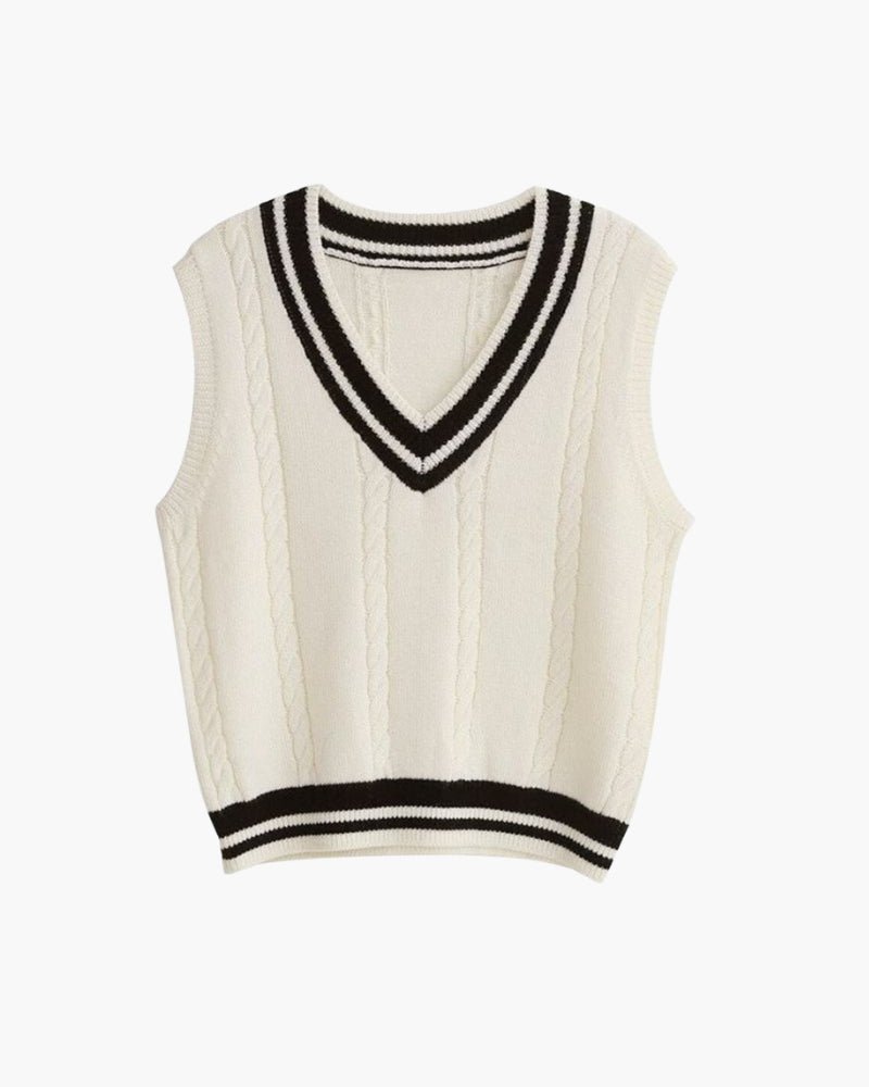 LADY'S RICH SWEATER VEST - LORMIER - 