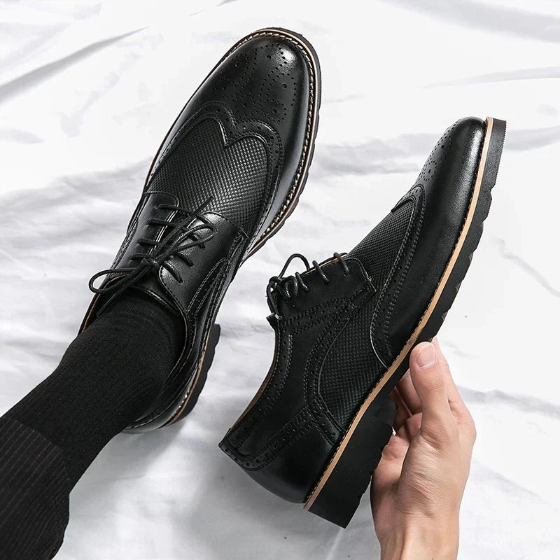 LEATHER CLASSIC SHOES - LORMIER - 
