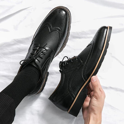 LEATHER CLASSIC SHOES - LORMIER - 