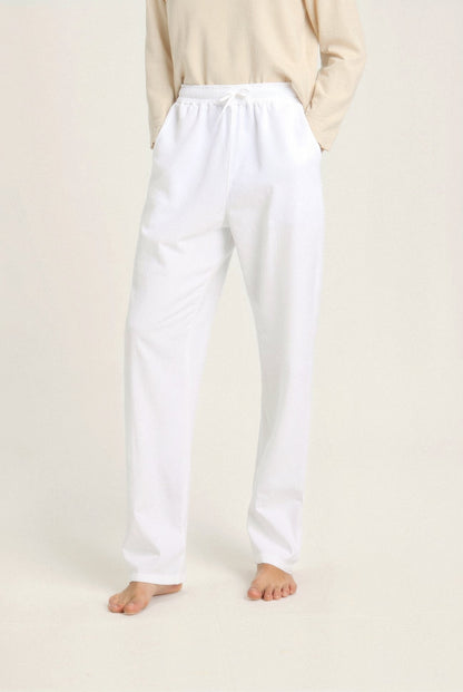 LIGHTWEIGHT BEACH COTTON LINEN PANTS - LORMIER - 