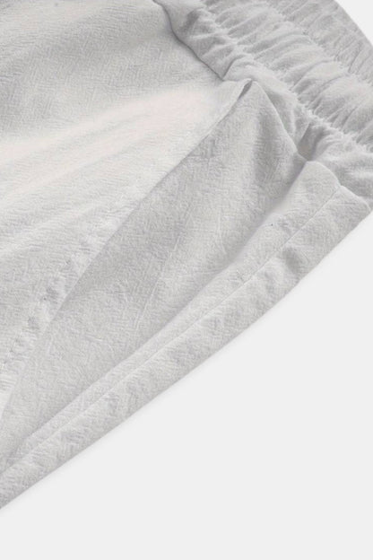 LIGHTWEIGHT BEACH COTTON LINEN PANTS - LORMIER - 