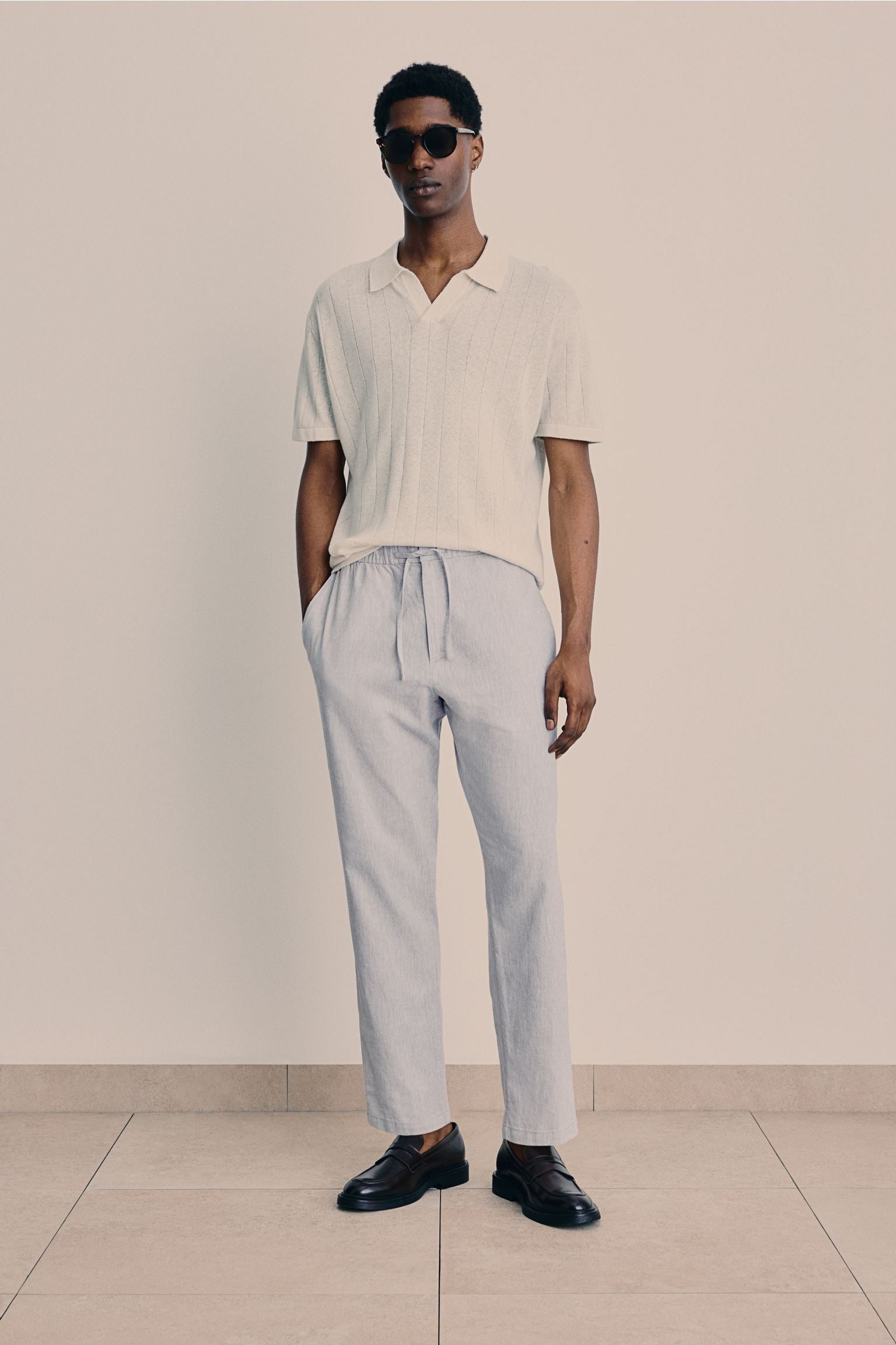 LINEN REGULAR CLASSIC PANTS - LORMIER - 