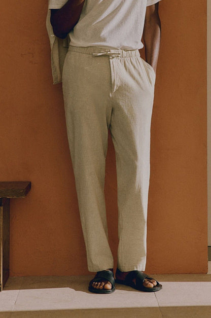 LINEN REGULAR CLASSIC PANTS - LORMIER - 