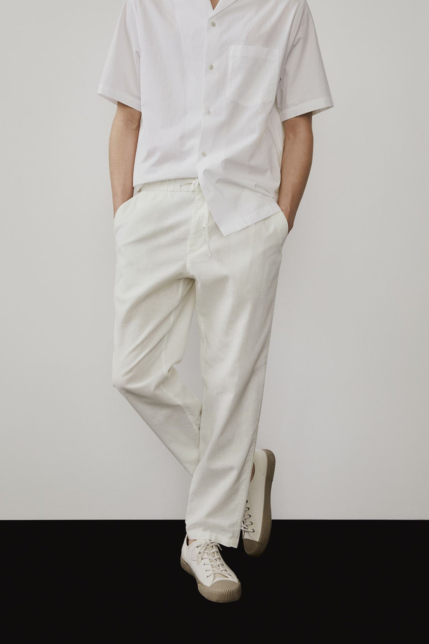 LINEN REGULAR CLASSIC PANTS - LORMIER - 