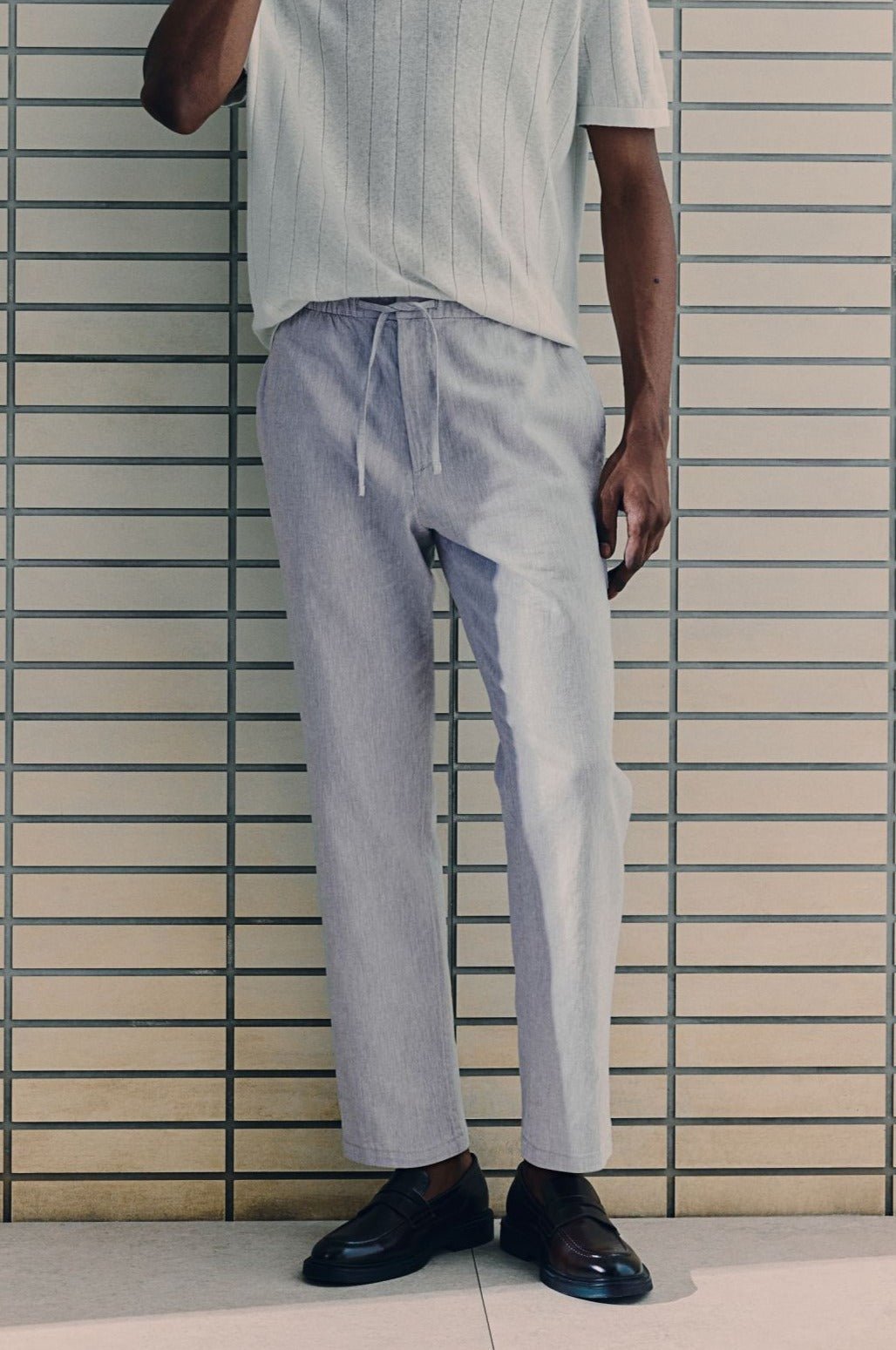 LINEN REGULAR CLASSIC PANTS - LORMIER - 