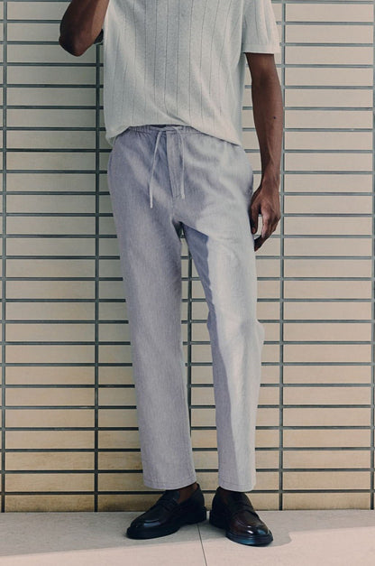 LINEN REGULAR CLASSIC PANTS - LORMIER - 