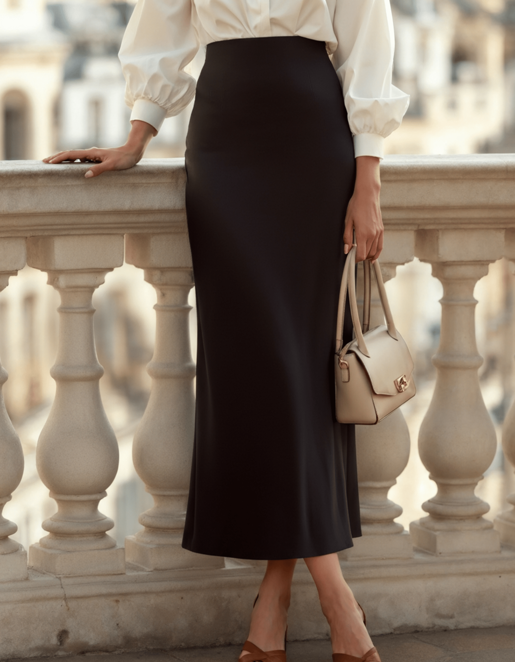 LORMIER SILK SKIRT - LORMIER - 