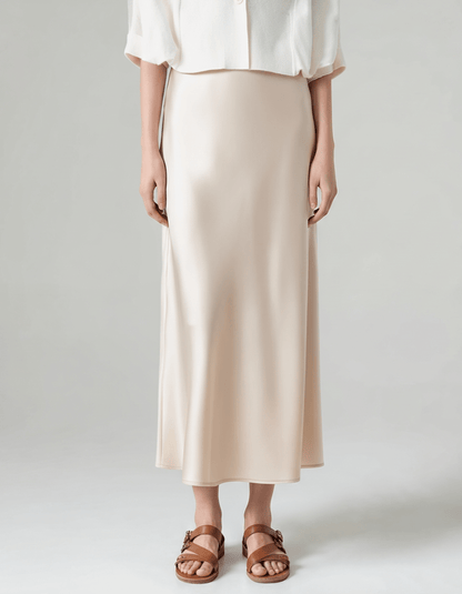 LORMIER SILK SKIRT - LORMIER - 