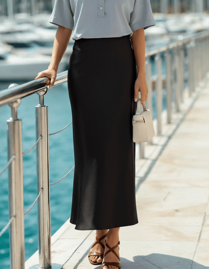 LORMIER SILK SKIRT - LORMIER - 