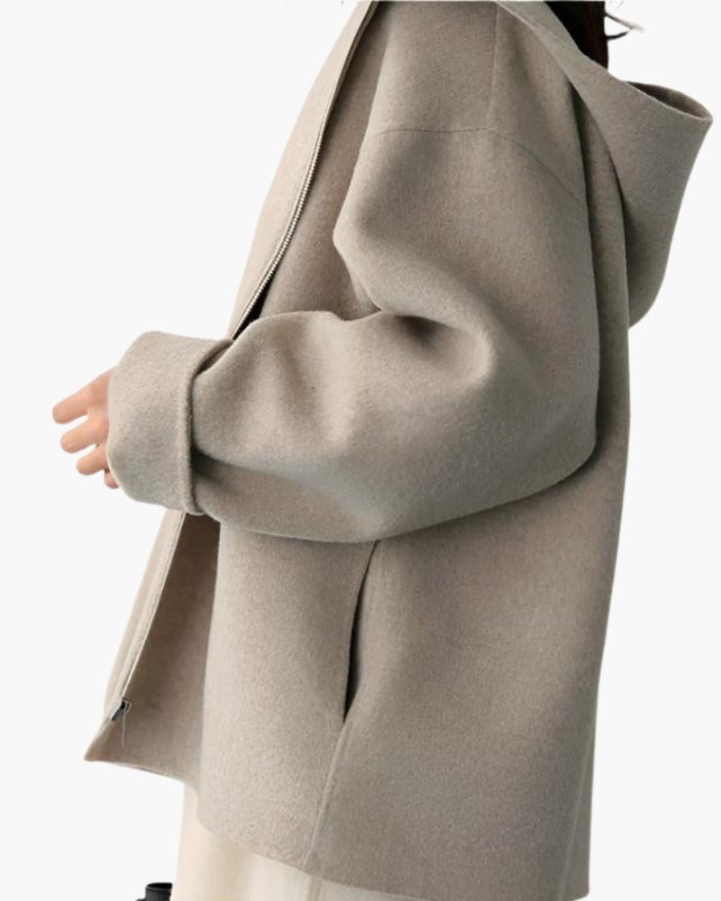 MARLOW WOOL ZIP COAT - LORMIER - 