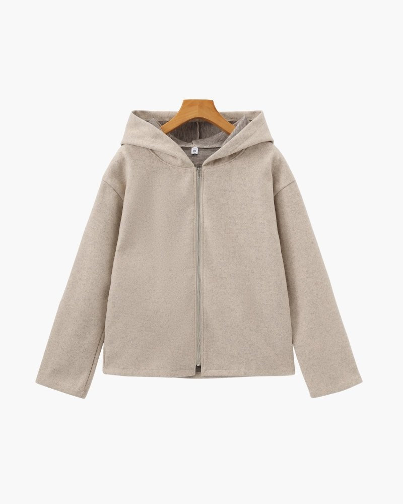 MARLOW WOOL ZIP COAT - LORMIER - 