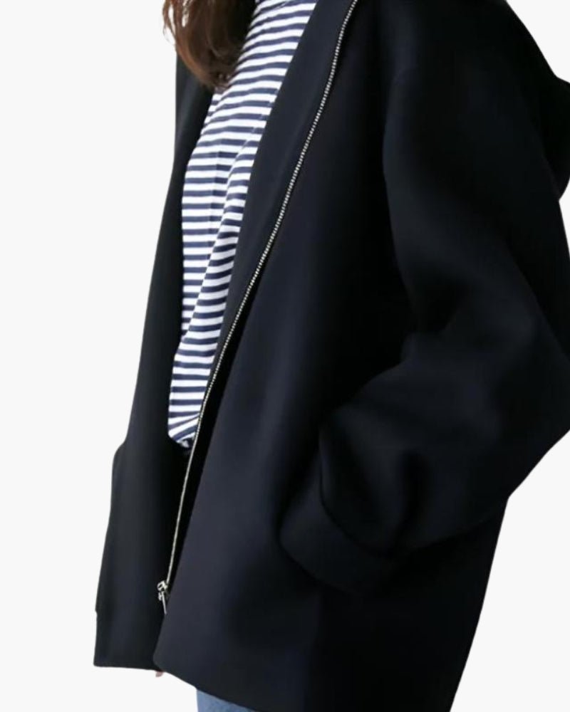 MARLOW WOOL ZIP COAT - LORMIER - 