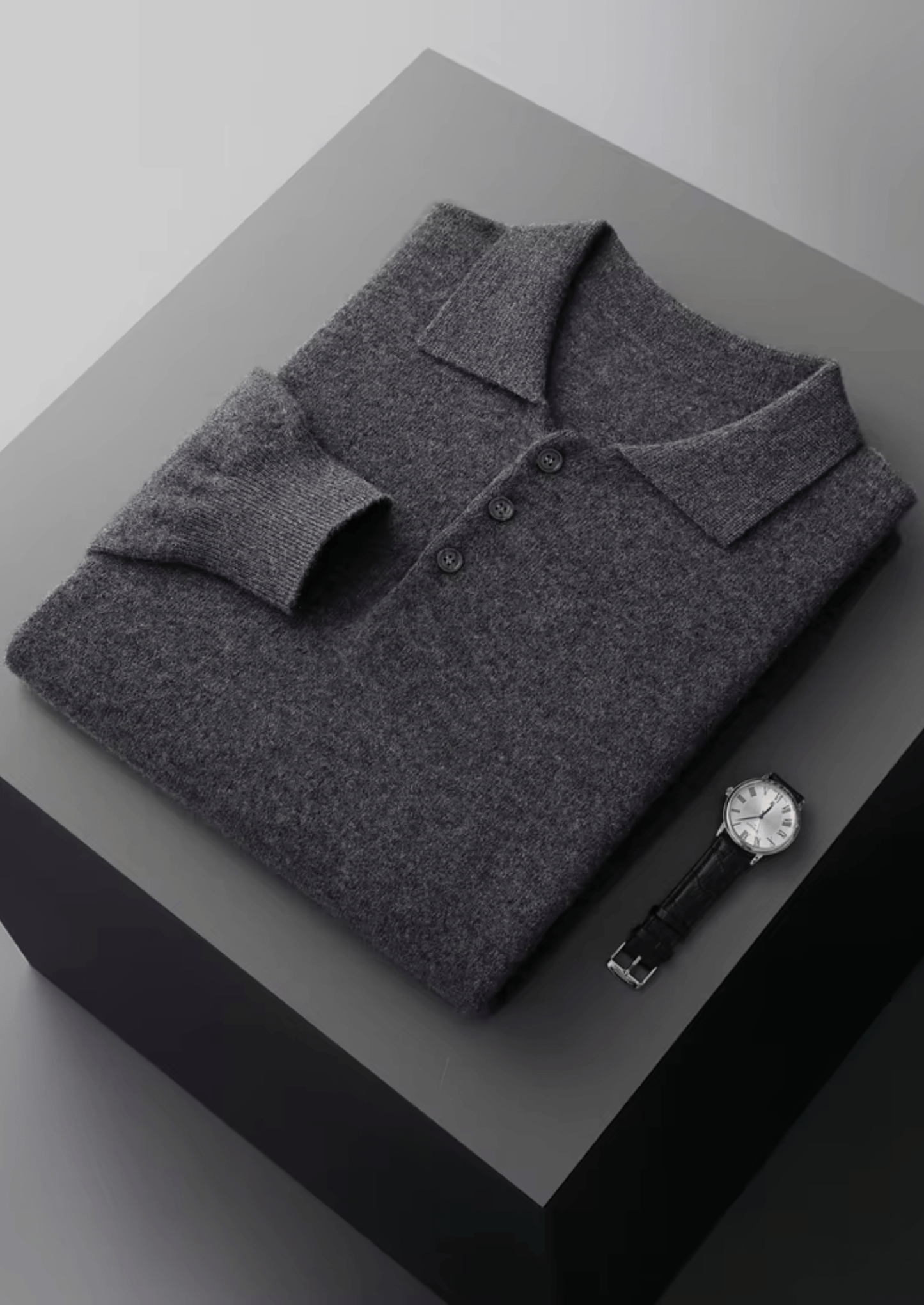 MERINO WOOL CLASSIC SWEATER POLO - LORMIER - 