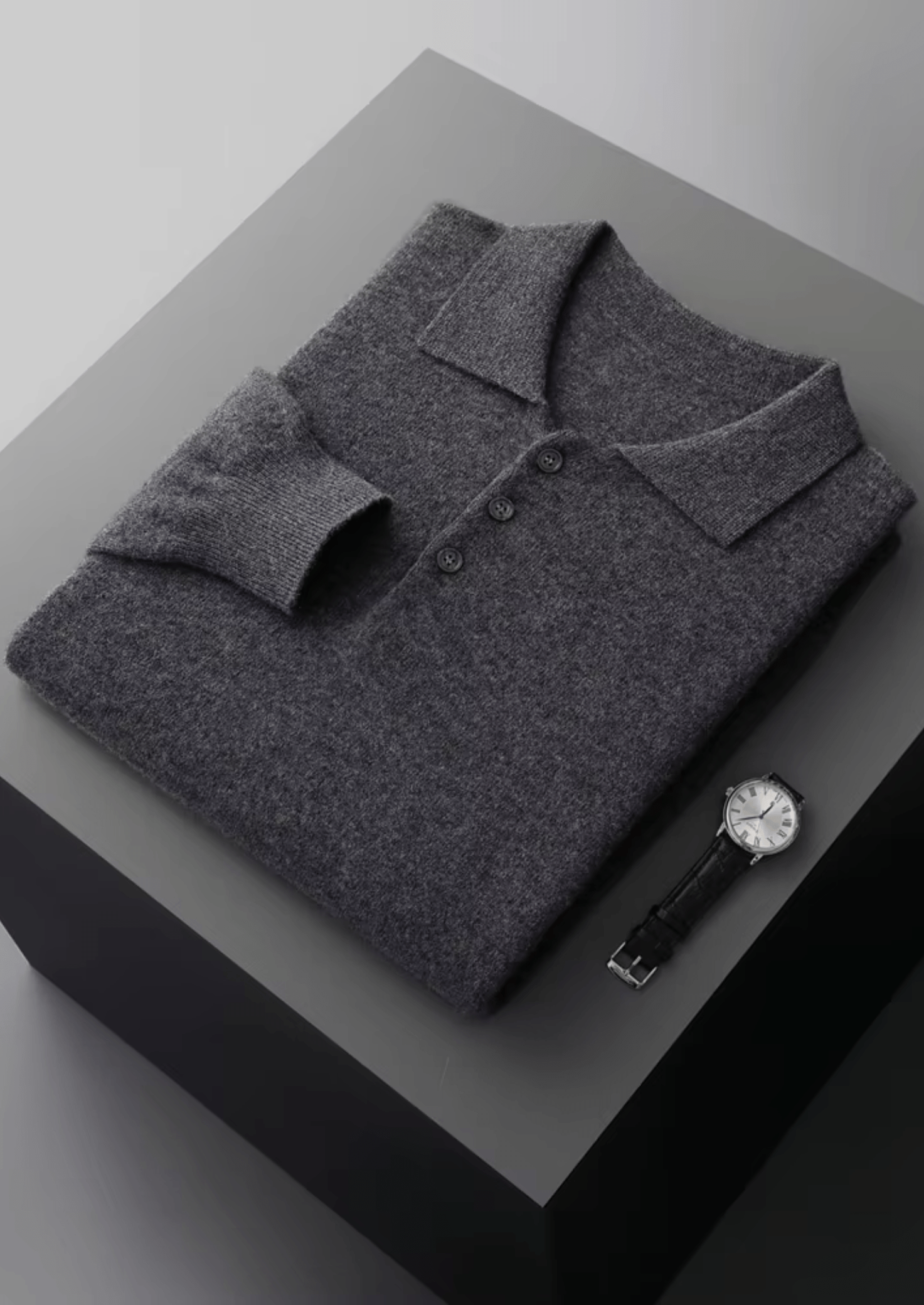 MERINO WOOL CLASSIC SWEATER POLO - LORMIER - 