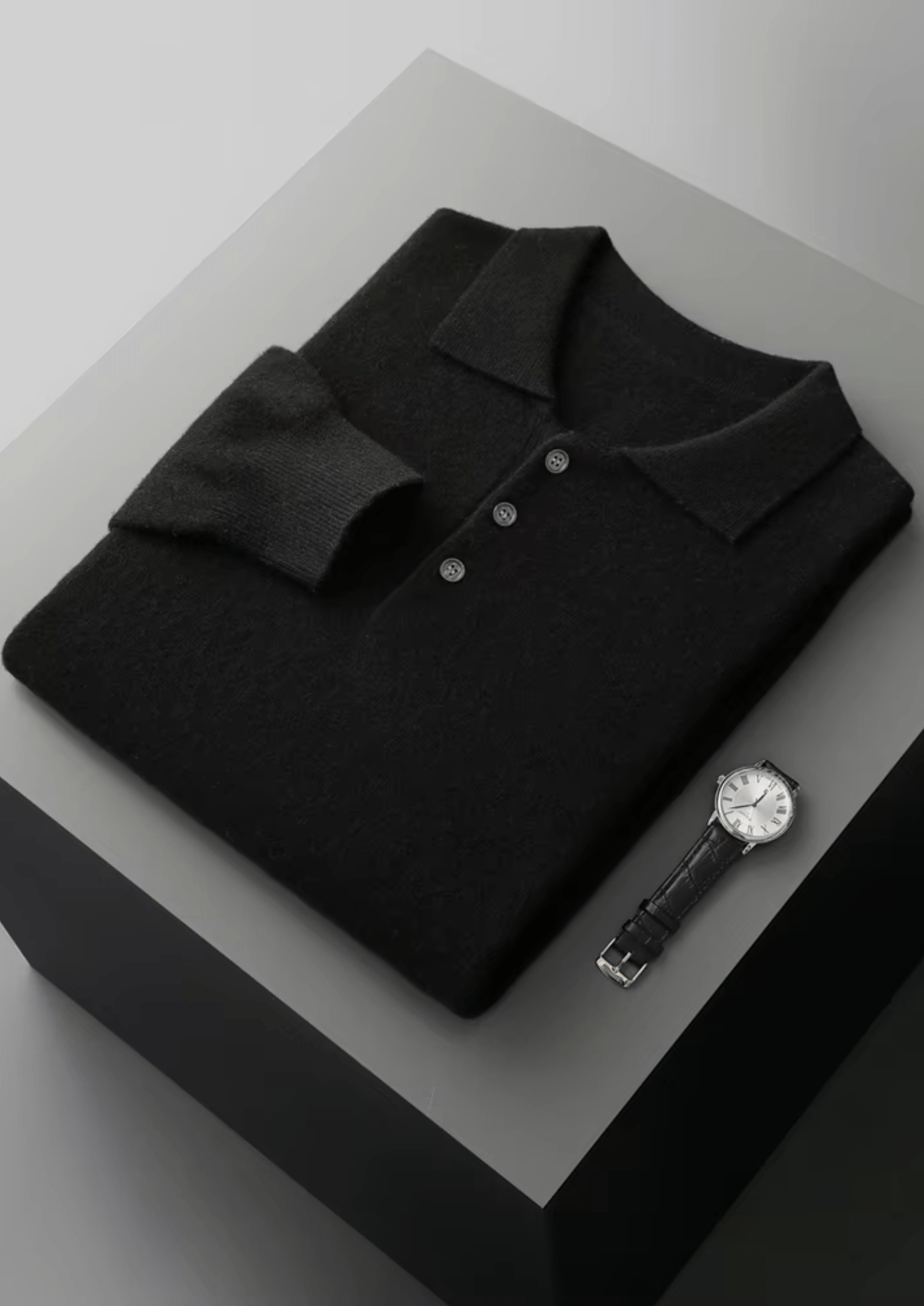 MERINO WOOL CLASSIC SWEATER POLO - LORMIER - 