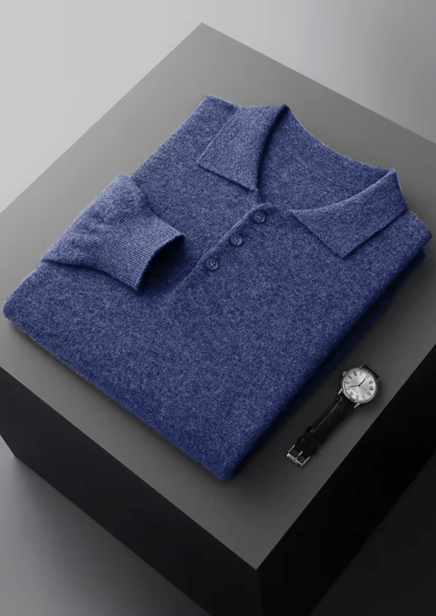 MERINO WOOL CLASSIC SWEATER POLO - LORMIER - 