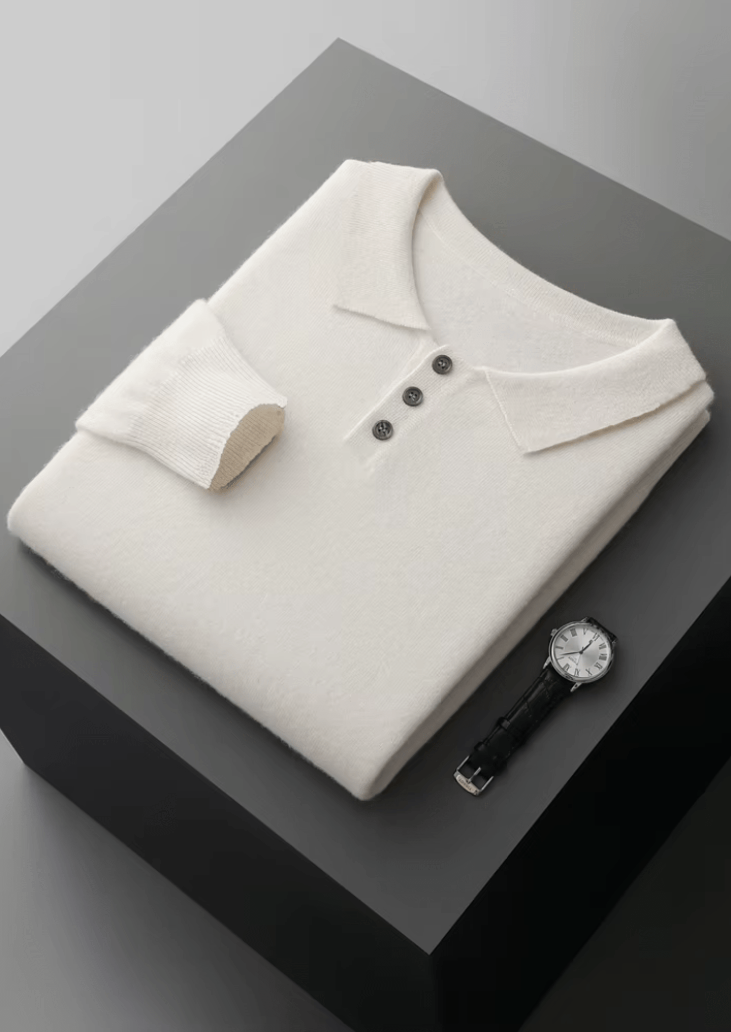 MERINO WOOL CLASSIC SWEATER POLO - LORMIER - 