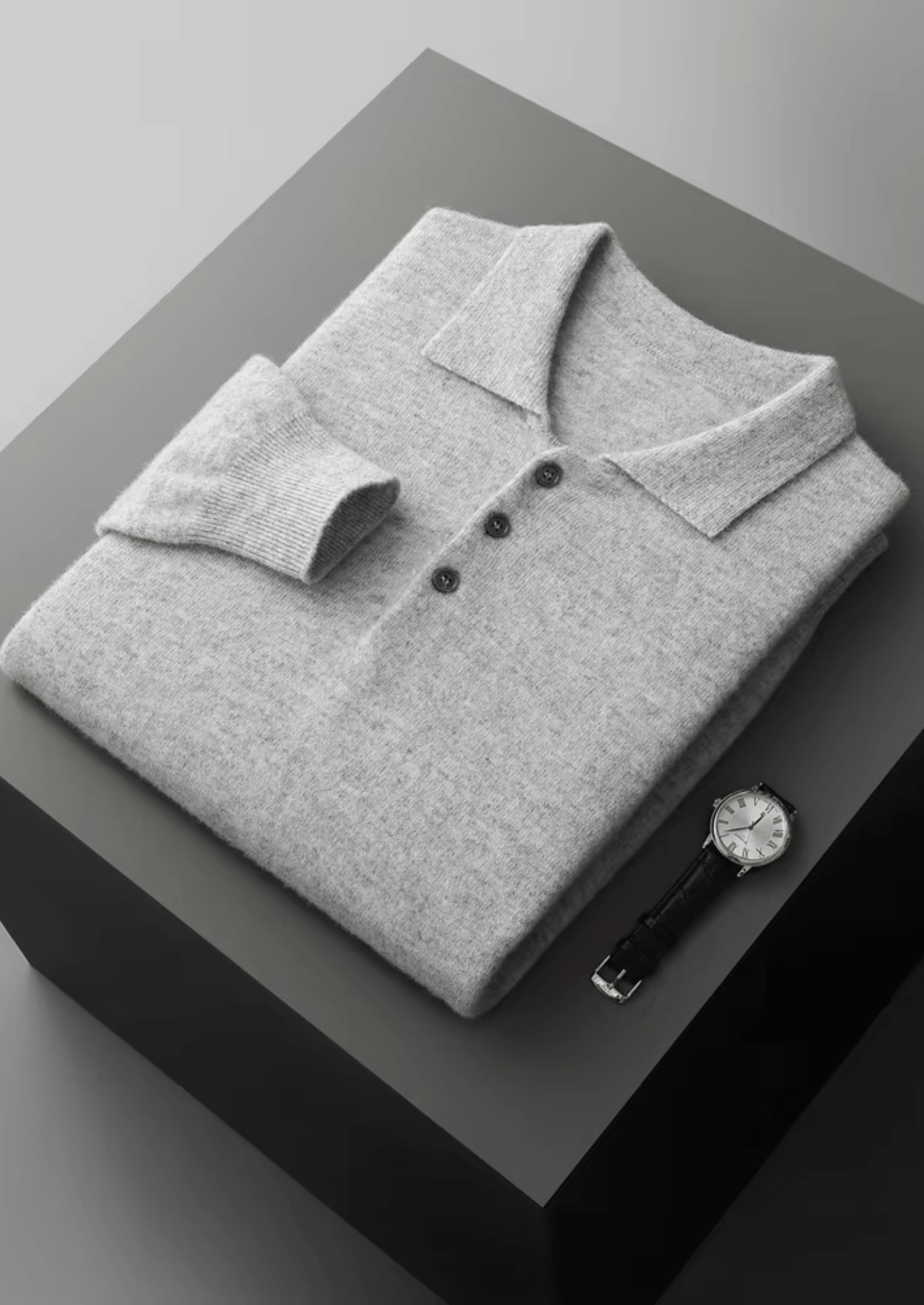MERINO WOOL CLASSIC SWEATER POLO - LORMIER - 