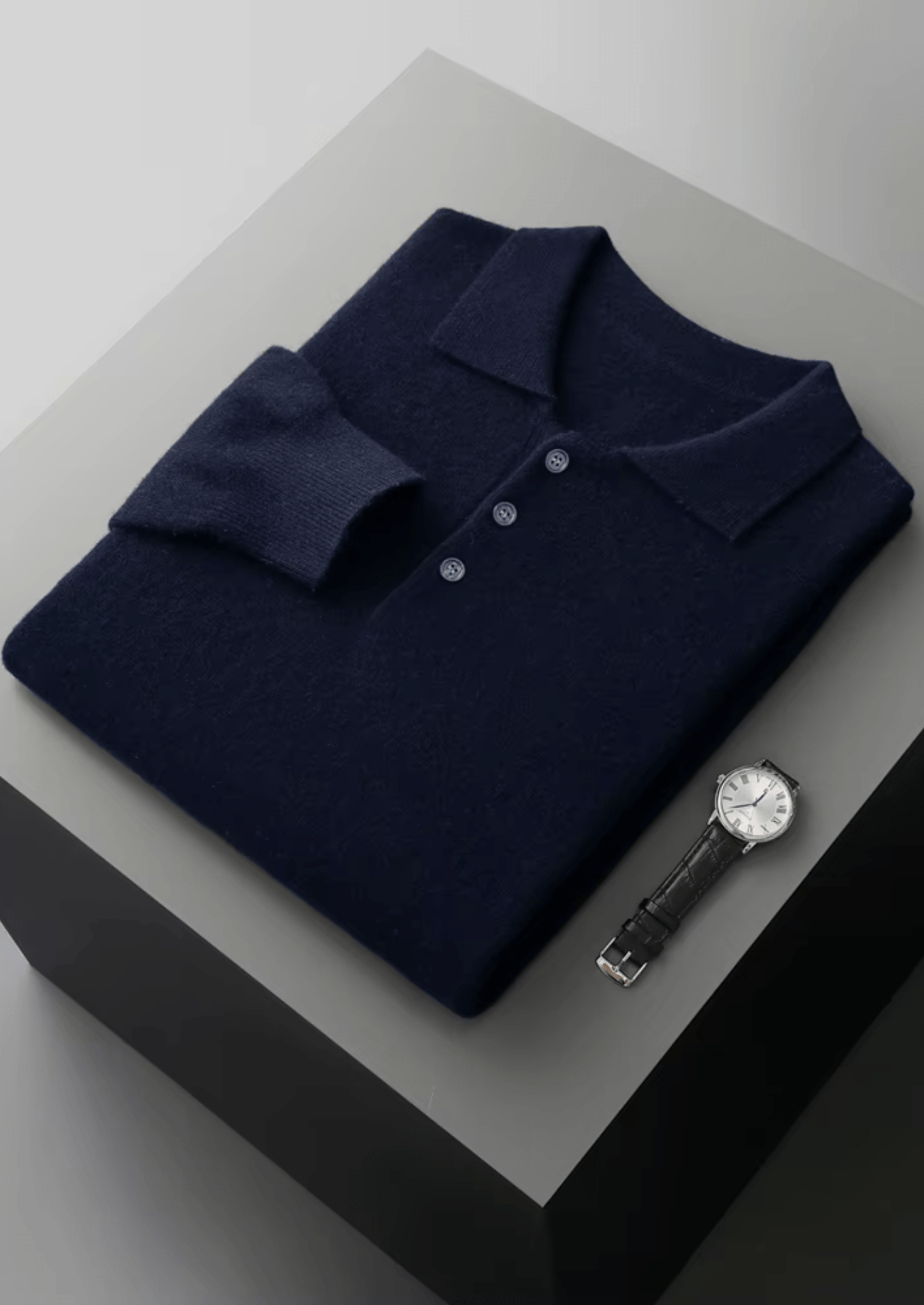 MERINO WOOL CLASSIC SWEATER POLO - LORMIER - 