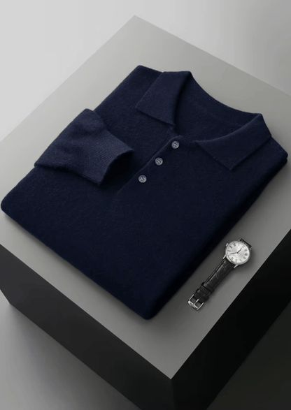 MERINO WOOL CLASSIC SWEATER POLO - LORMIER - 