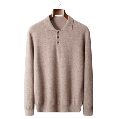 MERINO WOOL CLASSIC SWEATER POLO - LORMIER - 