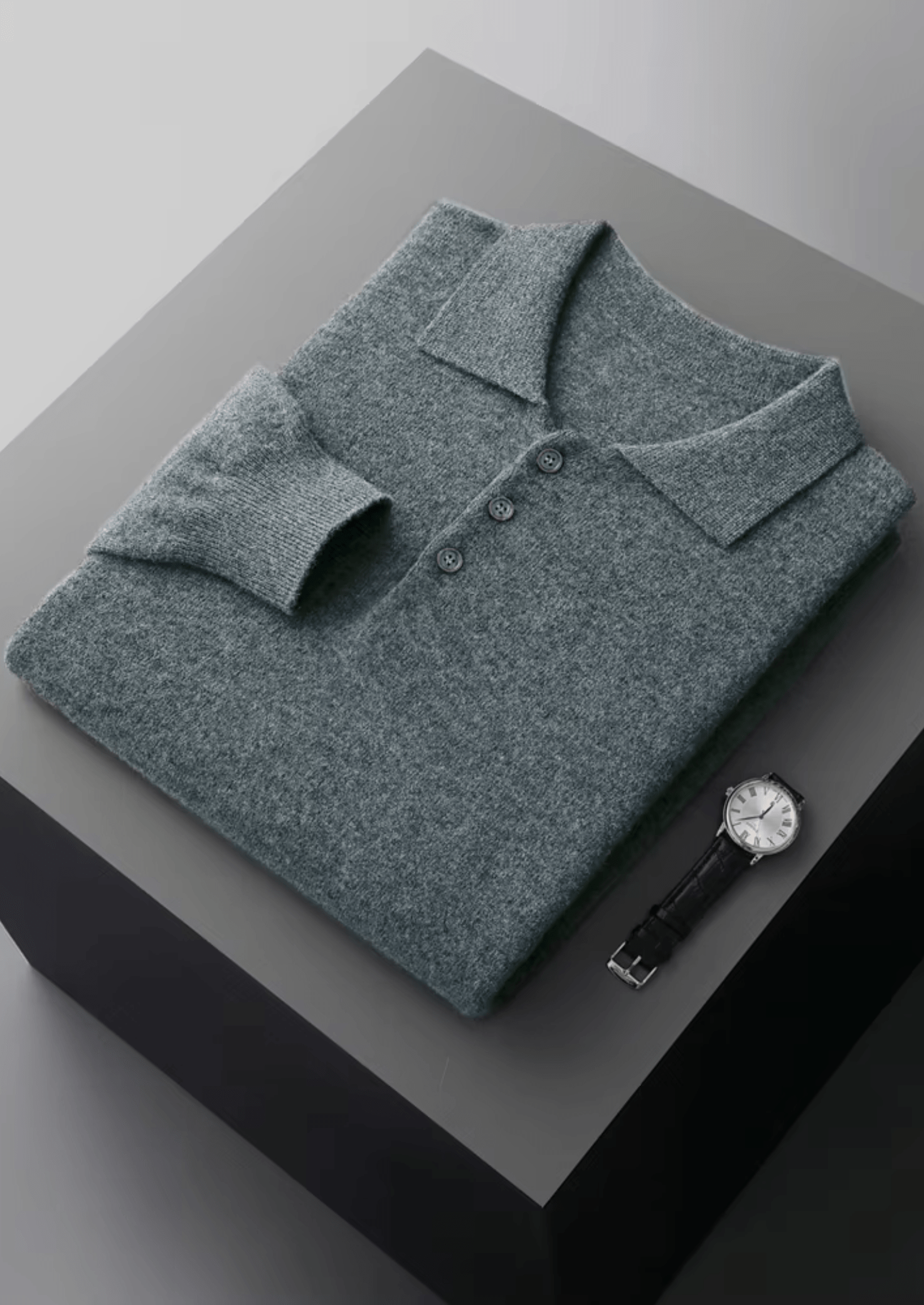 MERINO WOOL CLASSIC SWEATER POLO - LORMIER - 